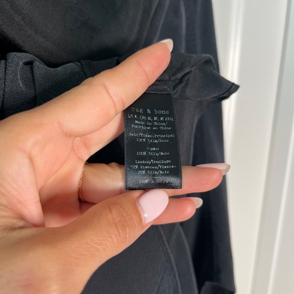 Rag & Bone 100% Silk Black Halter Top Size S – Minimalist Luxe Blouse - Picture 10 of 10